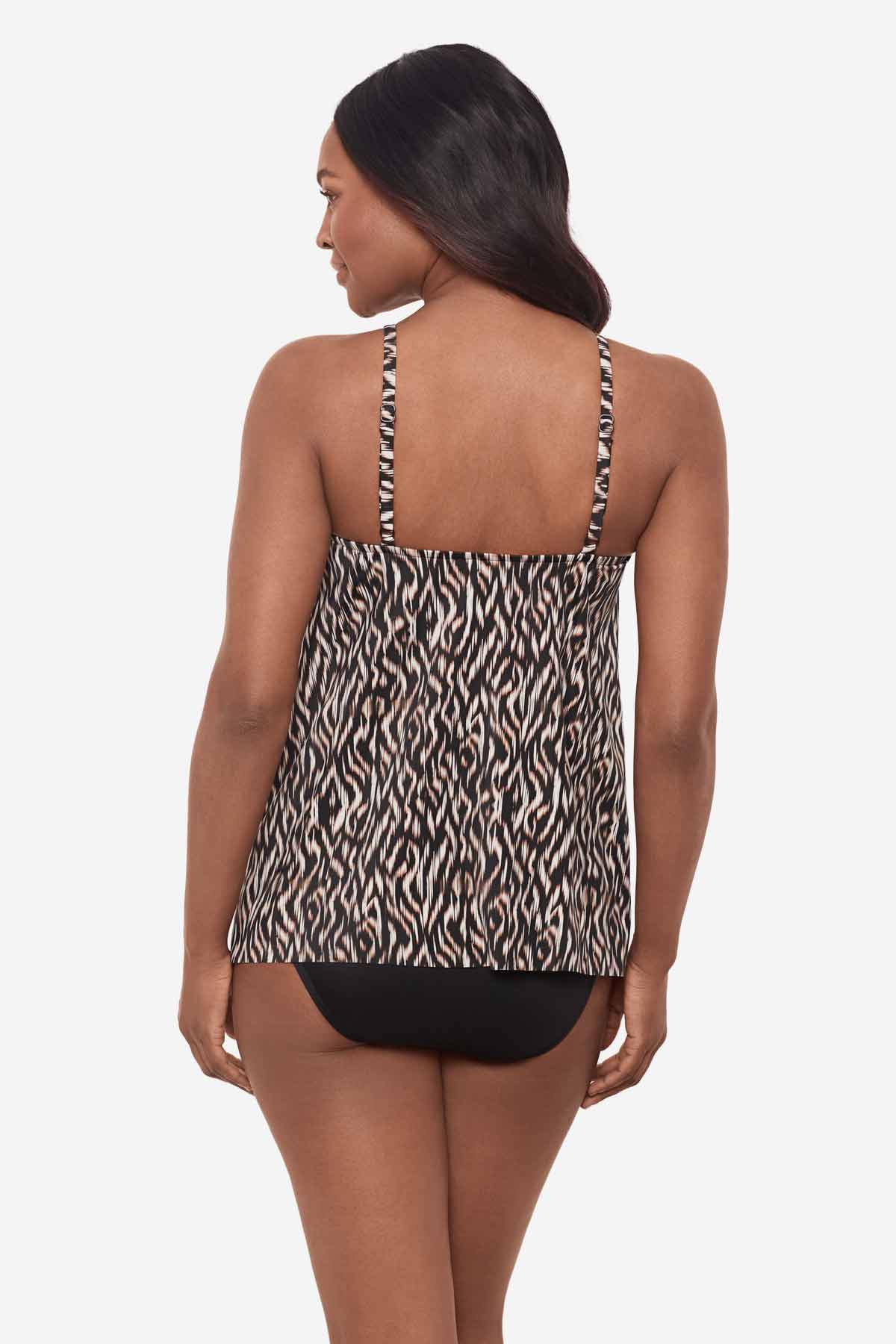 Topkapi Peephole Tankini Top Black/Multi | Miraclesuit