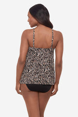 Topkapi Peephole Tankini Top Black/Multi | Miraclesuit