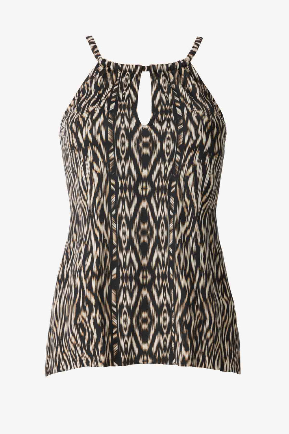 Topkapi Peephole Tankini Top Black/Multi | Miraclesuit