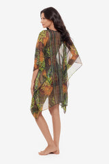Caftan Cover Up in Sunset Islet Black/Multi | Miraclesuit