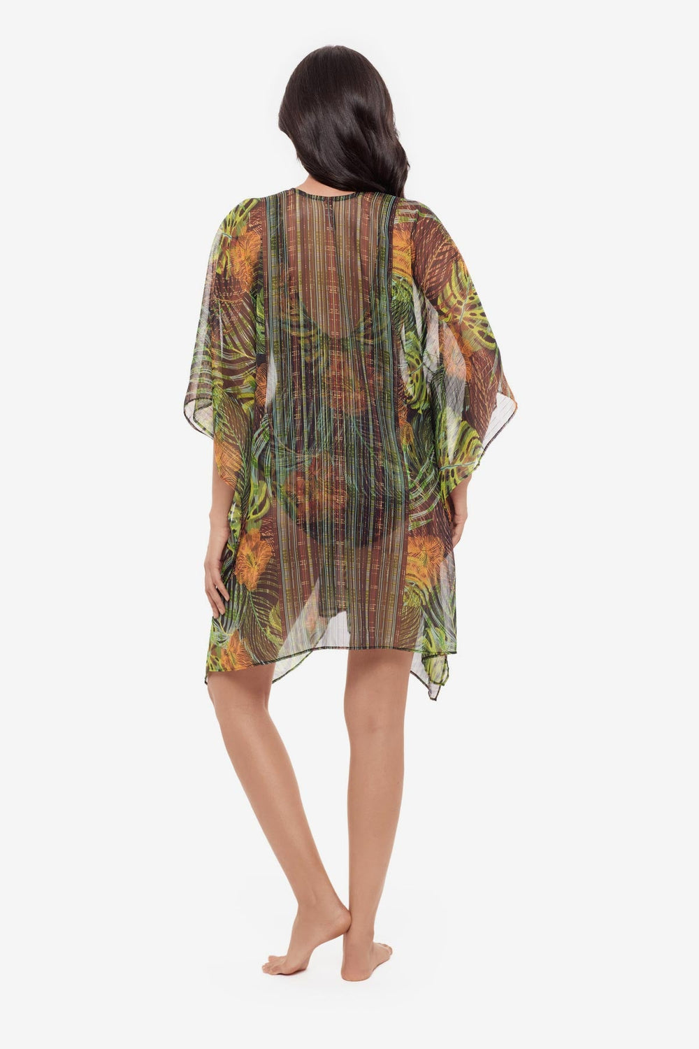 Caftan Cover Up in Sunset Islet Black/Multi | Miraclesuit