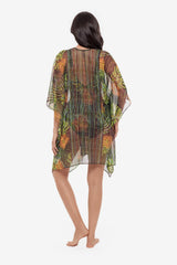 Caftan Cover Up in Sunset Islet Black/Multi | Miraclesuit
