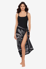 Magicsuit Hearts Of Palm Pareo Swimwear Cover Up Black/Multi | Miraclesuit