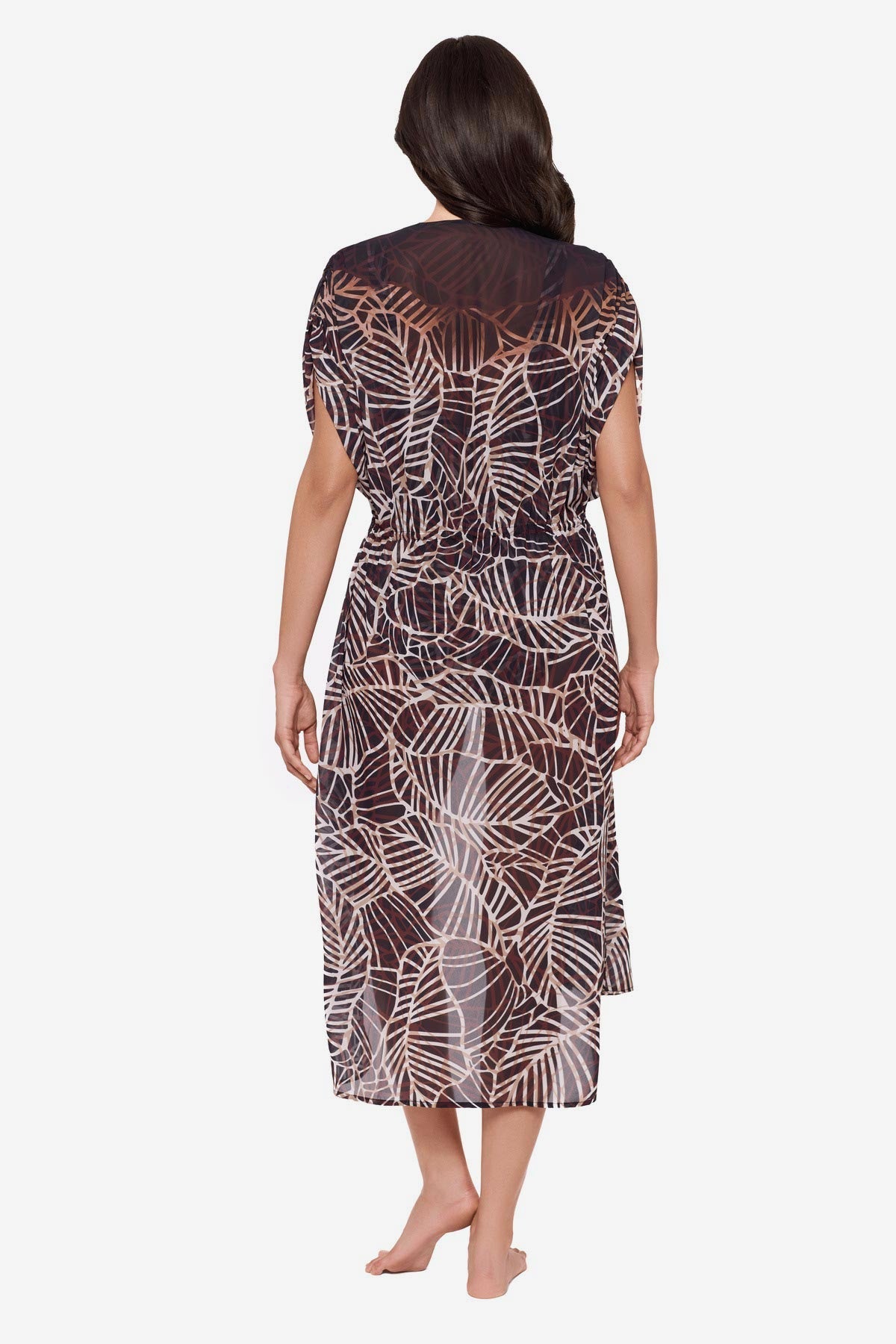 Beaded Kimono Cover Up in Let's Be Fronds Black/Multi | Miraclesuit