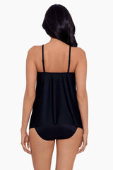 Precioso Peephole Tankini Top DD-Cup Black/Multi | Miraclesuit