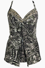 Zahara Love Knot Tankini Top DD-Cup Black/Multi | Miraclesuit