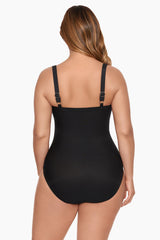 Colorblock Kara One Piece Swimsuit DD-Cup Black/White | Miraclesuit