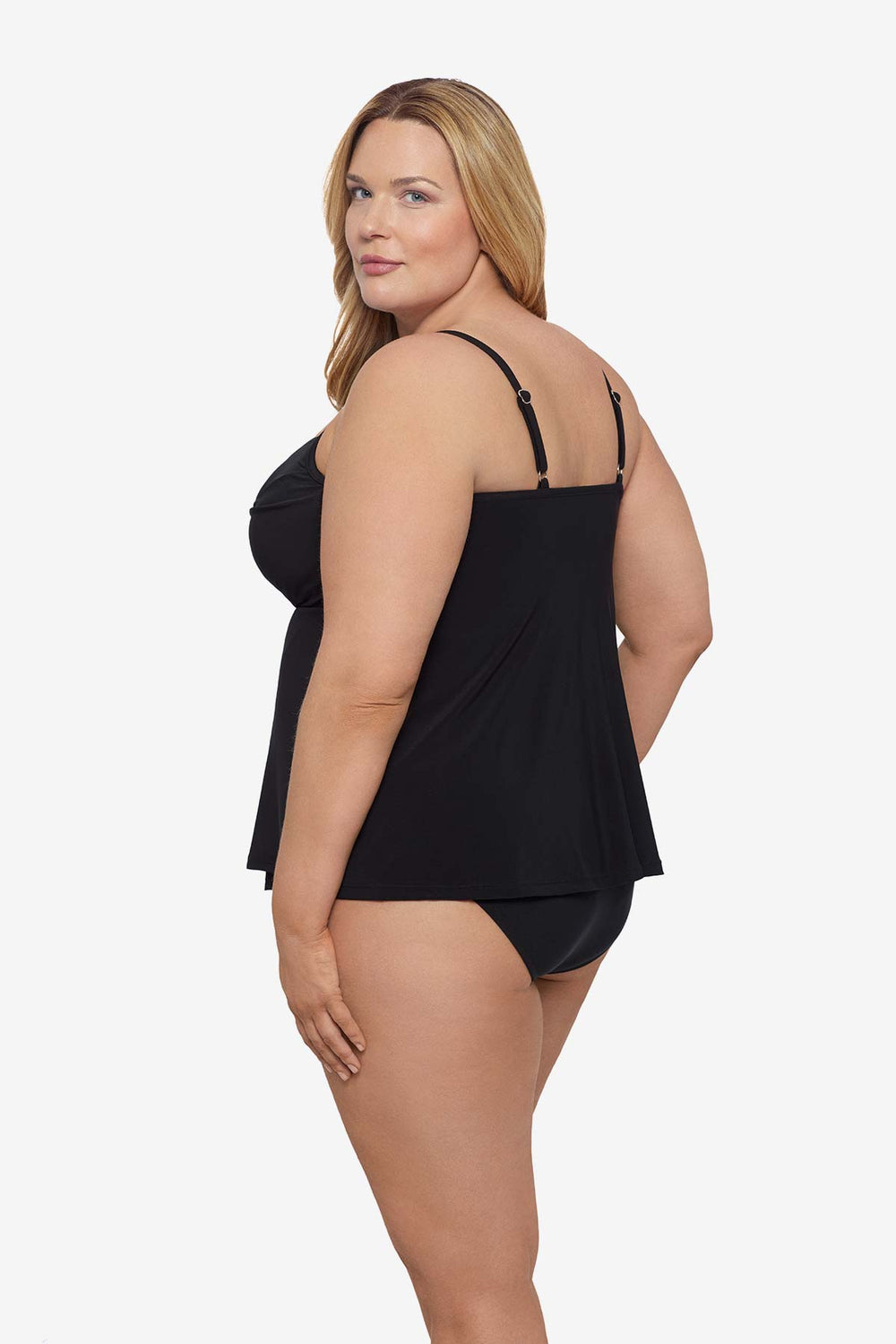 Plus Size Love Knot Tankini Black | Miraclesuit
