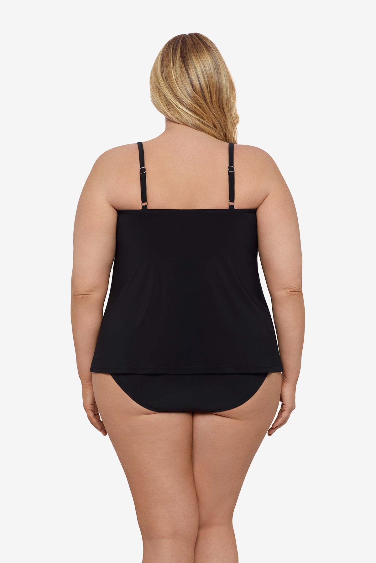 Plus Size Love Knot Tankini Black | Miraclesuit