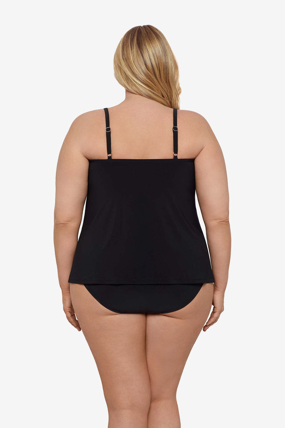 Plus Size Love Knot Tankini Black | Miraclesuit