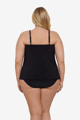 Plus Size Love Knot Tankini Black | Miraclesuit