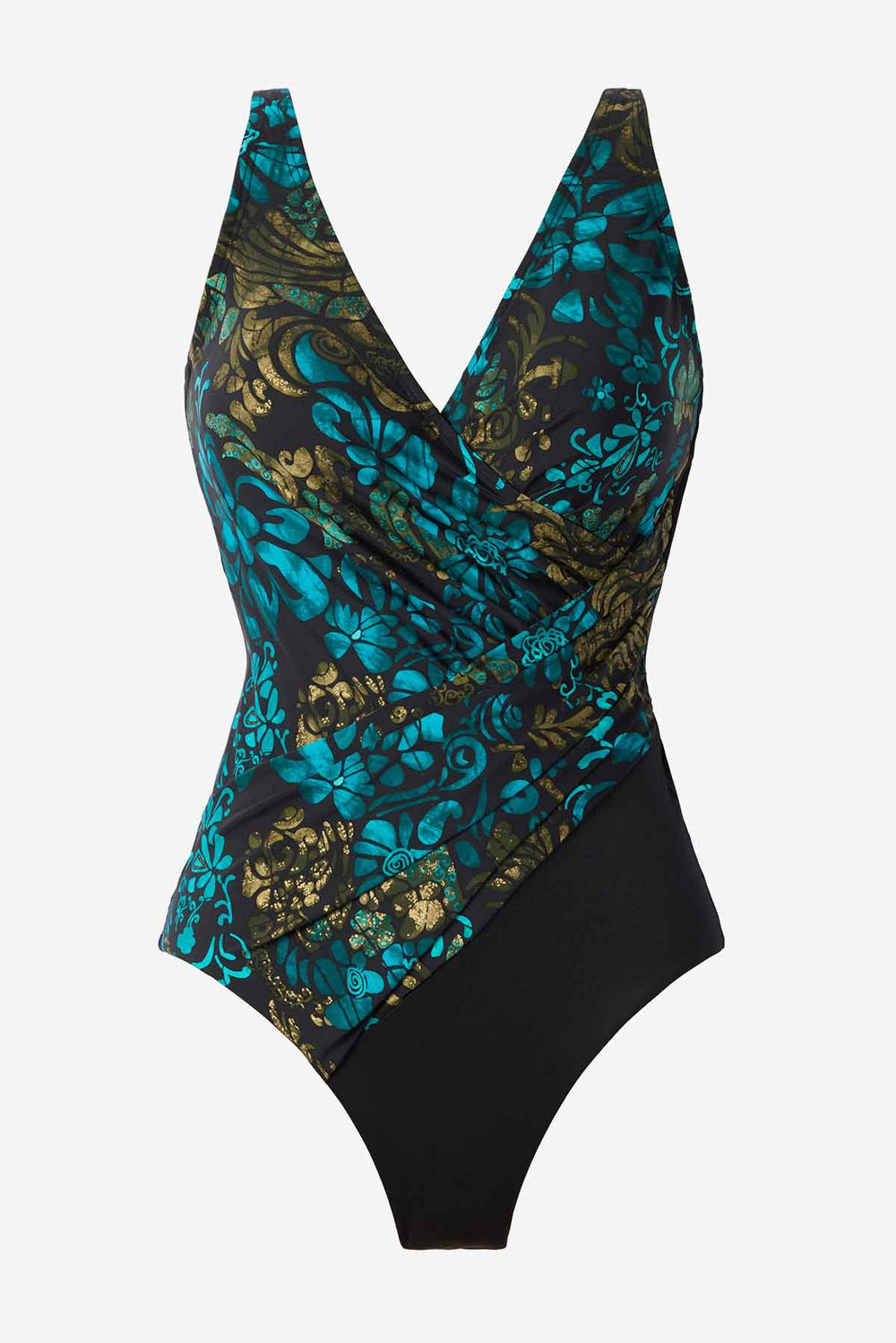 Plus Size Flor De Mare Oceanus One Piece Swimsuit Black/Multi | Miraclesuit