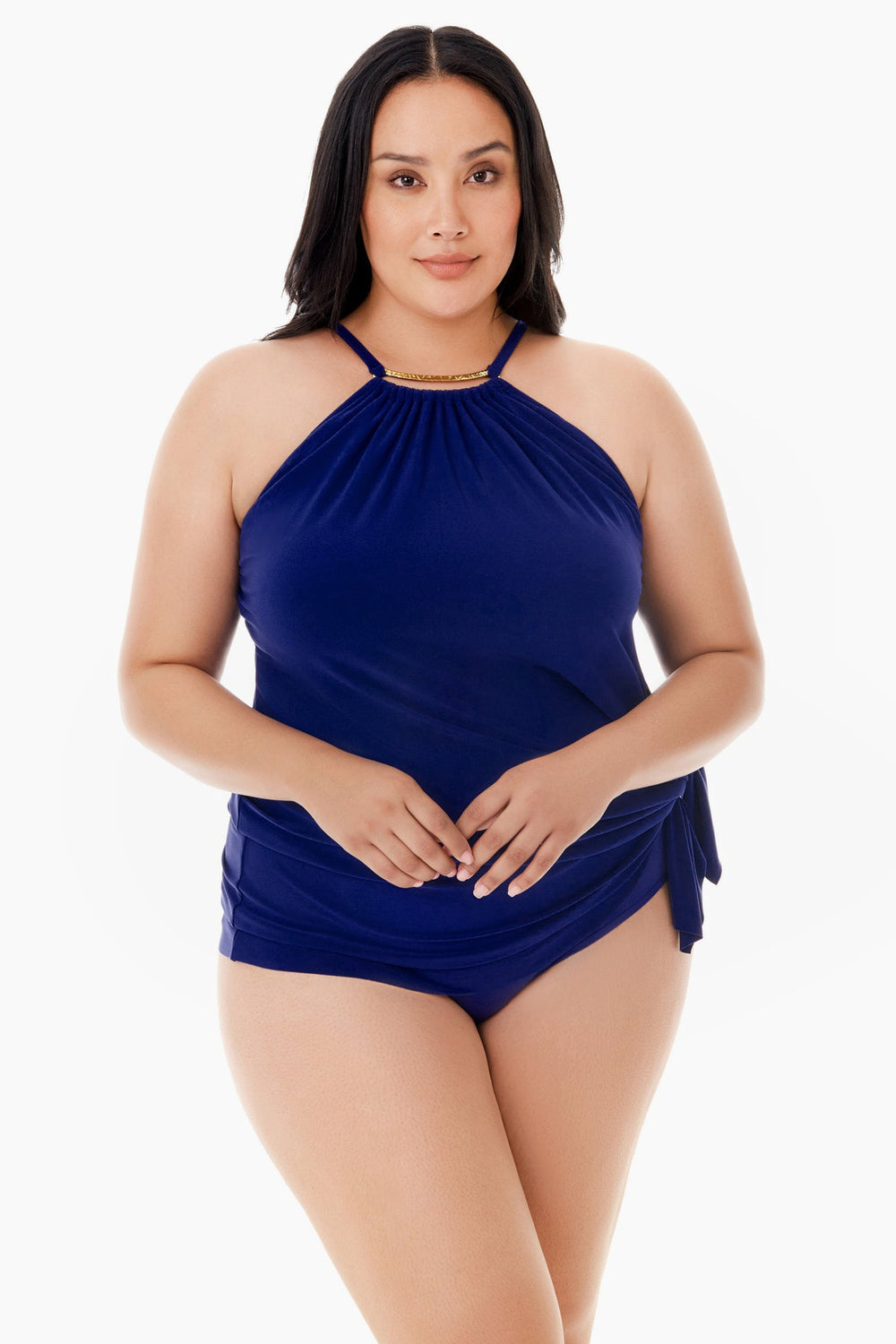 Magicsuit Plus Size Parker One Piece Swim Dress Black | Miraclesuit