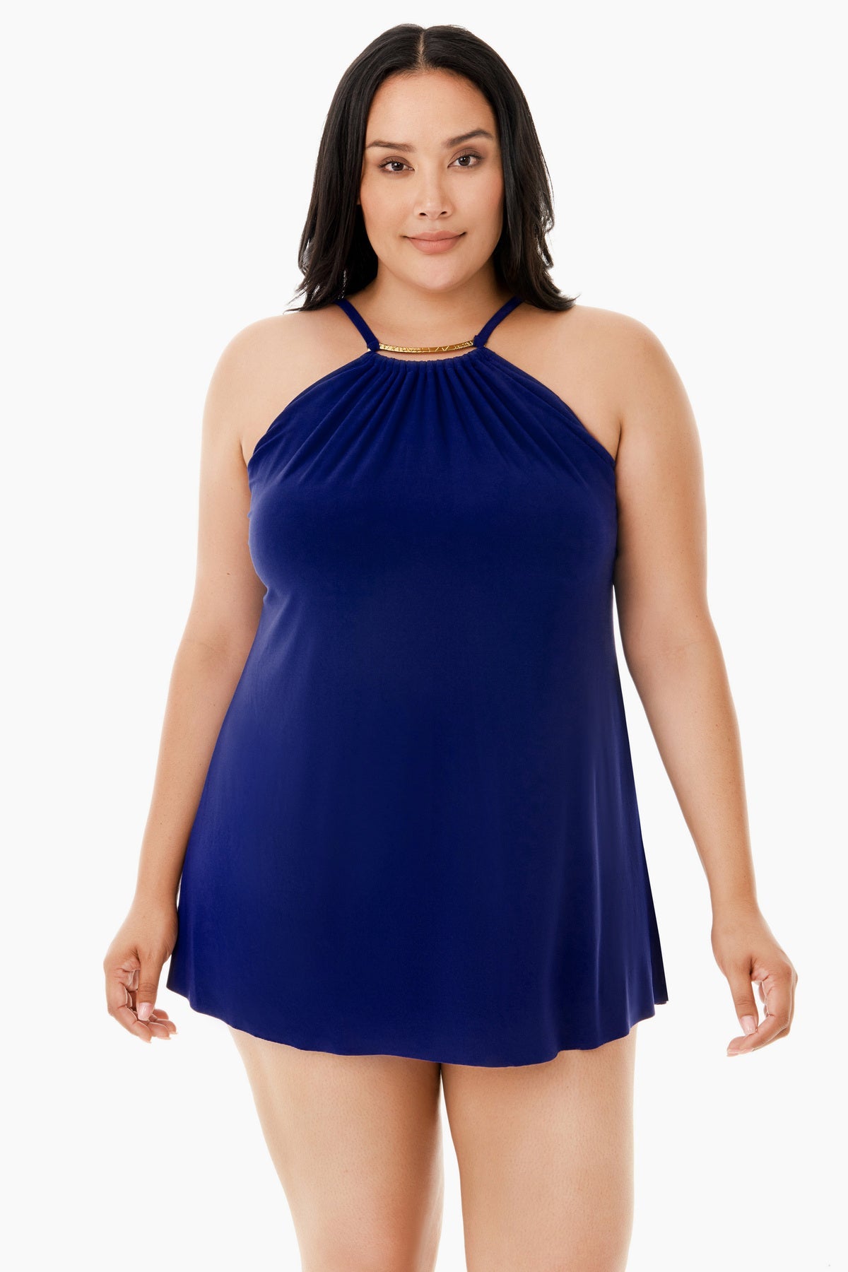 Magicsuit Plus Size Parker One Piece Swim Dress Black | Miraclesuit
