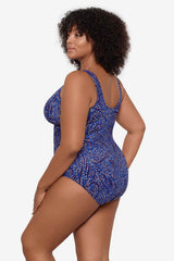 Plus Size Spotlight Oceanus One Piece Swimsuit Plum/Multi | Miraclesuit