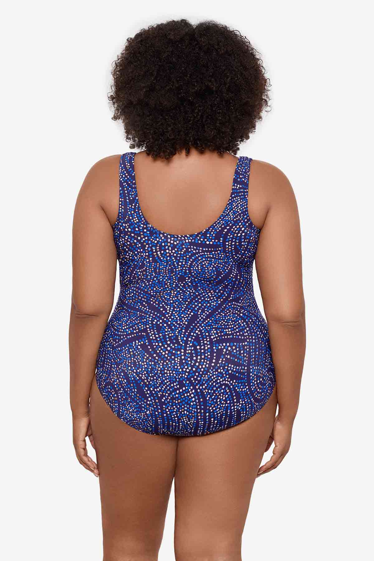 Plus Size Spotlight Oceanus One Piece Swimsuit Plum/Multi | Miraclesuit