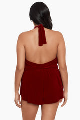 Plus Size Bianca Romper Merlot | Miraclesuit