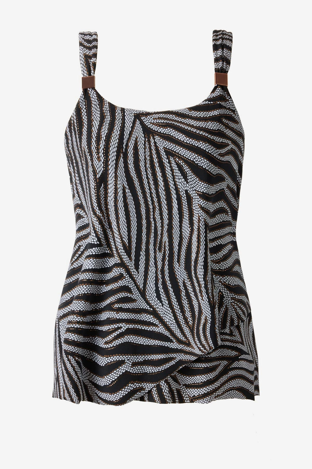 Plus Size Dazzle Tankini Top in Zirconic Black/White | Miraclesuit