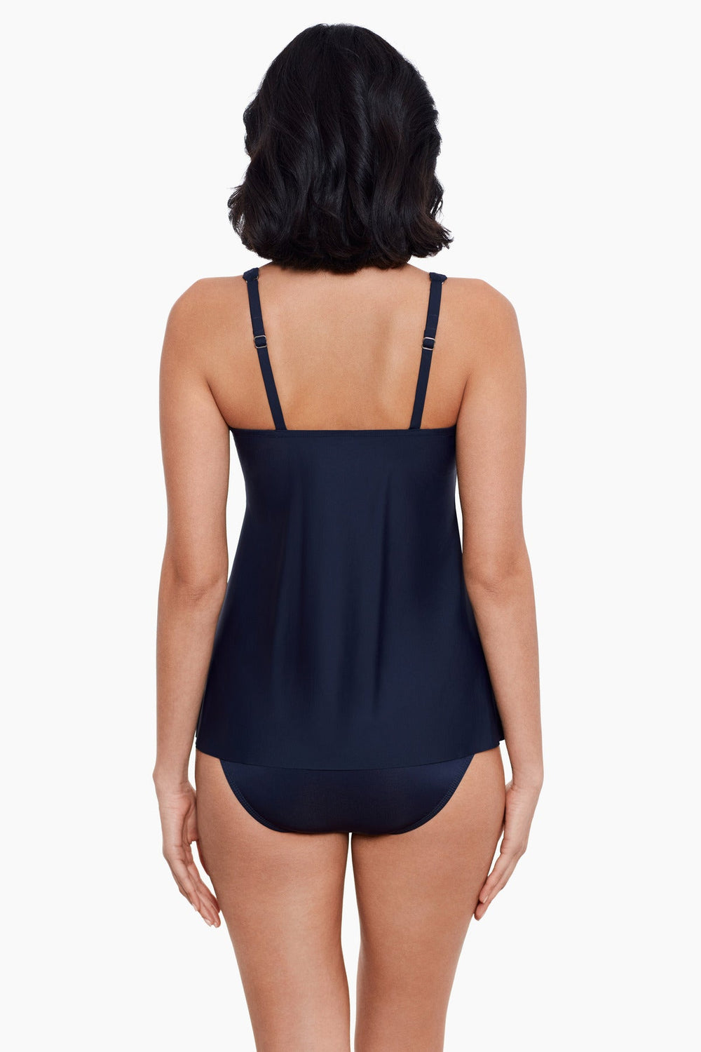 Surplice Underwire Tankini D-DDD Cups Midnight | Miraclesuit
