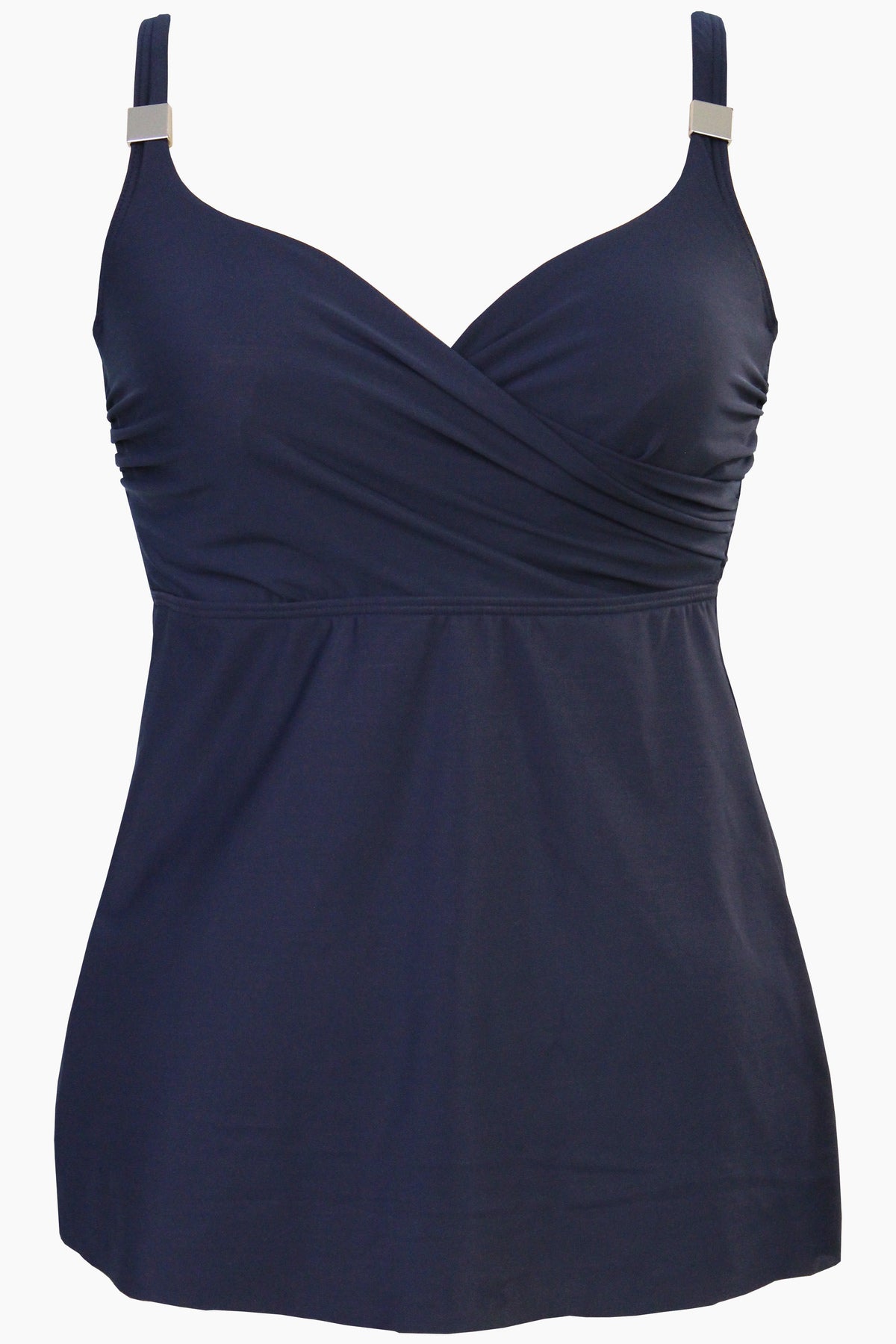 Surplice Underwire Tankini D-DDD Cups Midnight | Miraclesuit