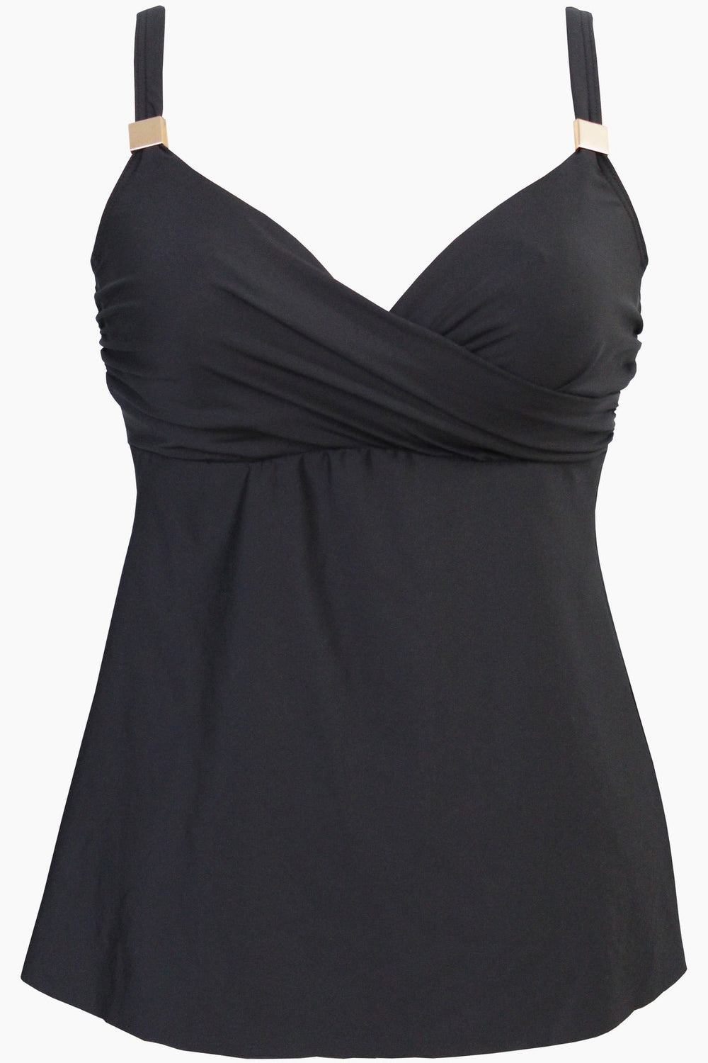 Surplice Underwire Tankini D-DDD Cups Midnight | Miraclesuit