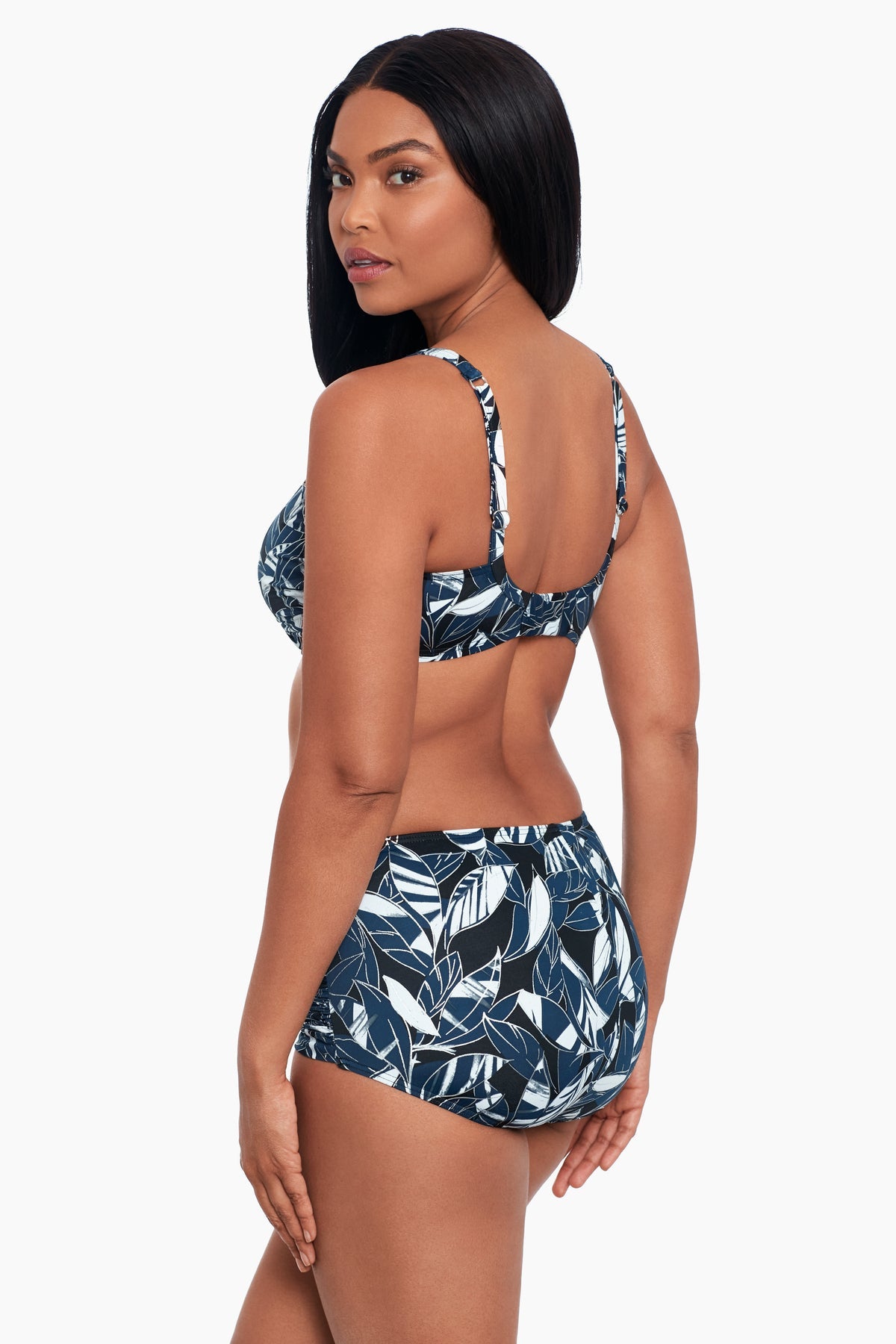 Shimmer Shadows Norma Jean Retro Swim Bottom Silver | Miraclesuit