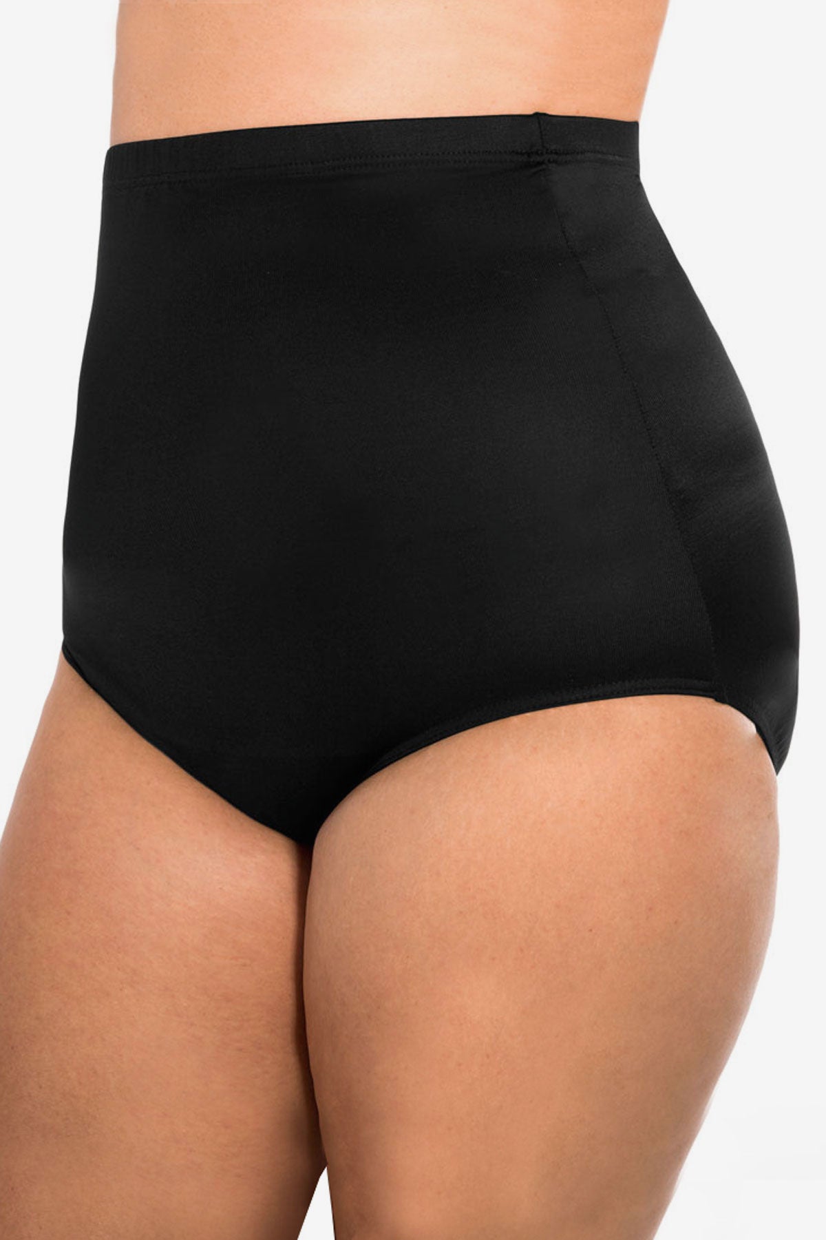 Plus Size High Waist Swim Bottom Black | Miraclesuit