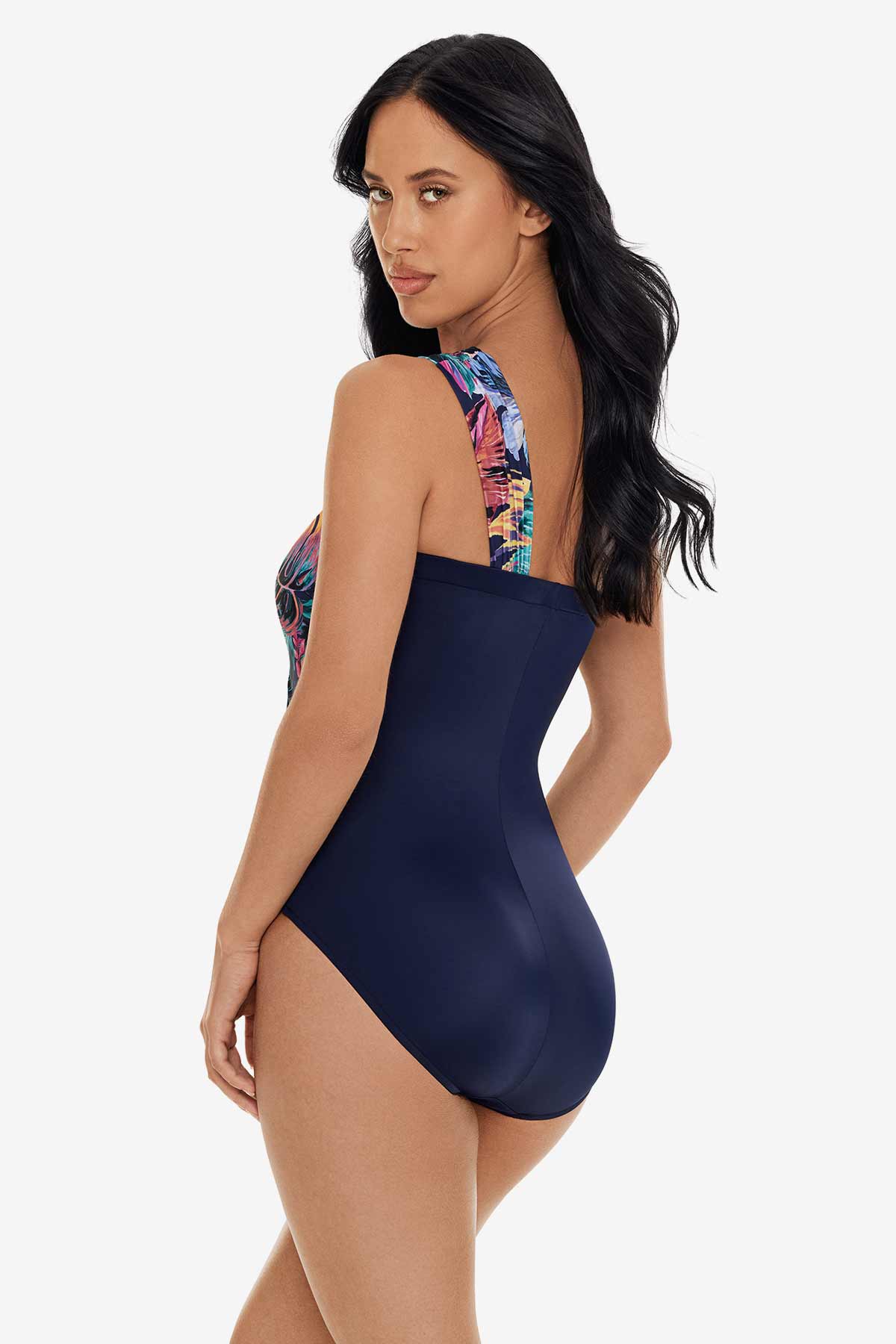 Goddess One Piece in Belize Navy/Multi | Miraclesuit