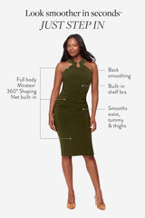 Body by Idol Shaping Dress in Nori Nori | Miraclesuit
