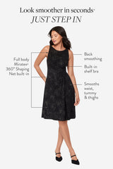 Remi Fit & Flair Shaping Dress in Skylights Skylights | Miraclesuit
