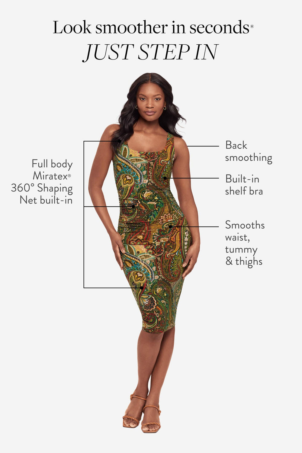 Body by Suki Shaping Dress in Kashmir Multi | Miraclesuit
