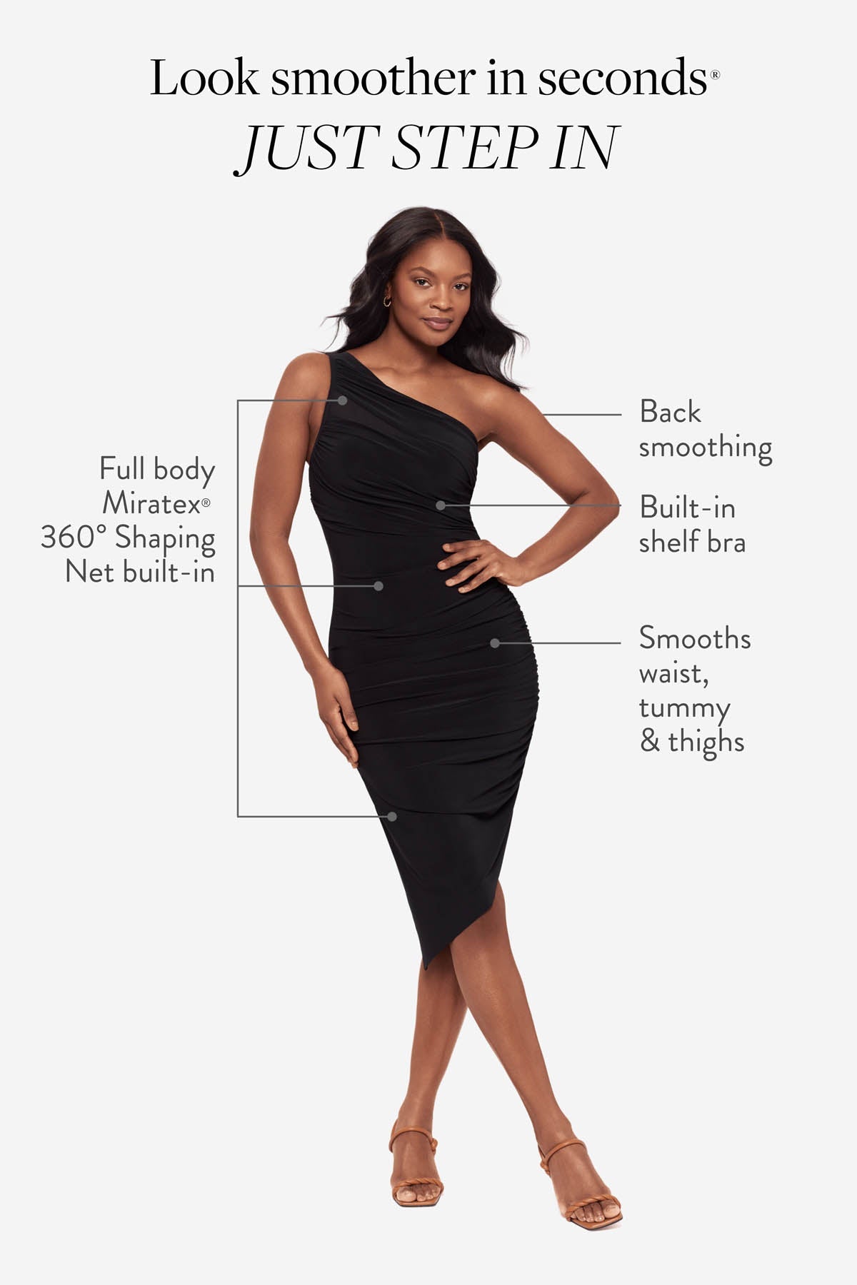 Body by Jeni Shaping Dress in Black Black | Miraclesuit