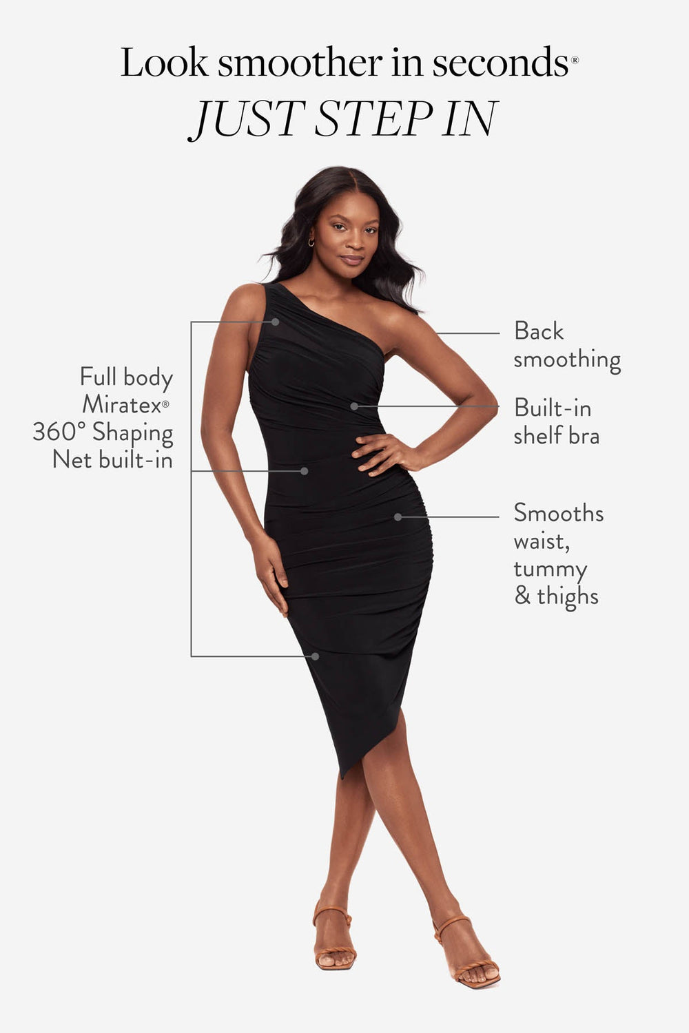 Body by Jeni Shaping Dress in Black Black | Miraclesuit