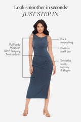 Maxi Shaping Dress in Slate Grey Slate | Miraclesuit