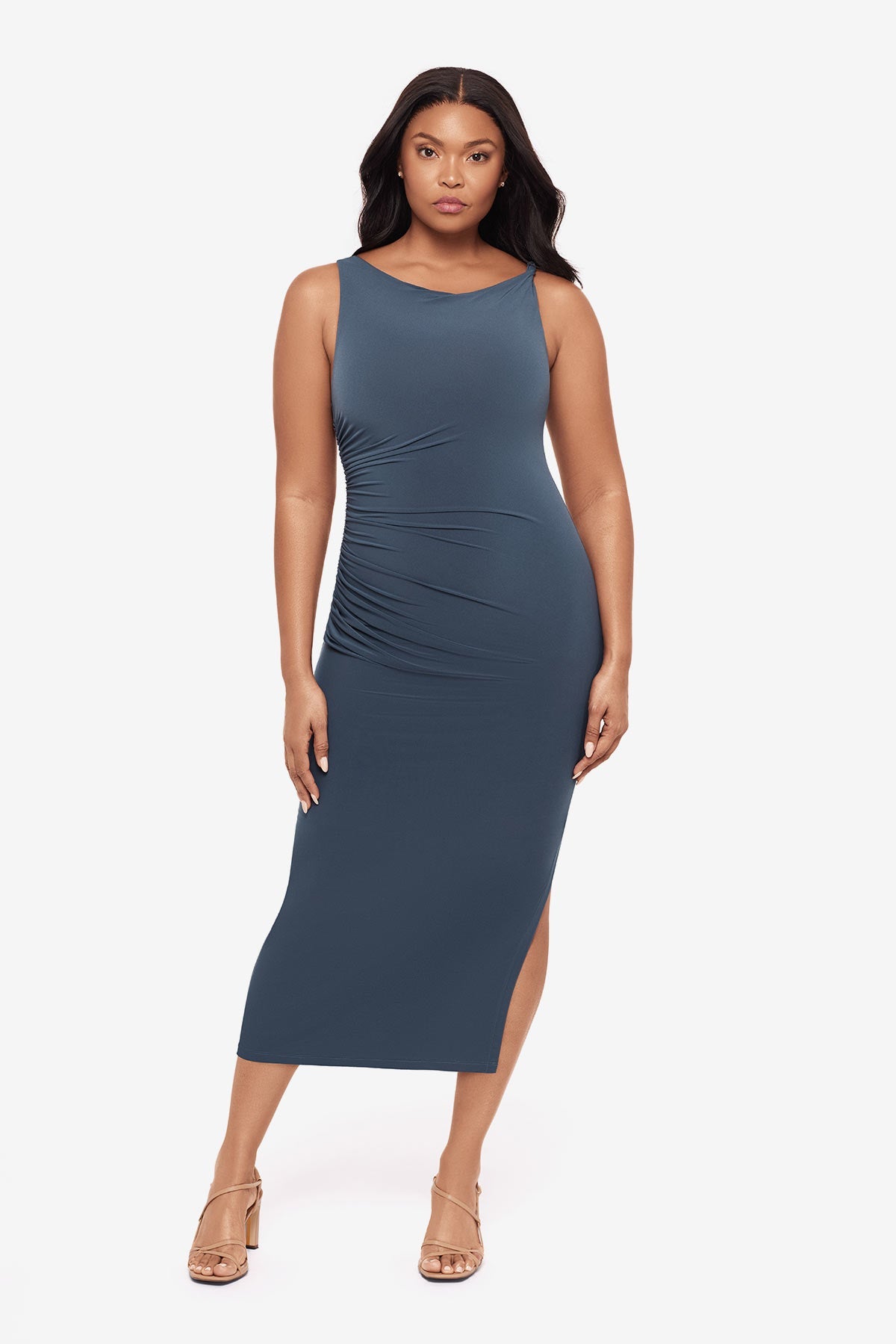 Maxi Shaping Dress in Slate Grey Slate | Miraclesuit
