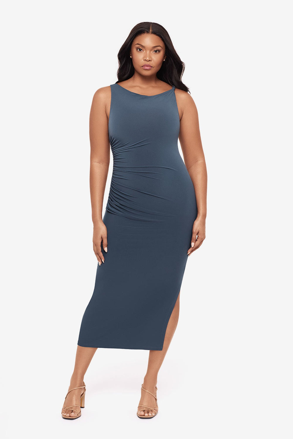 Maxi Shaping Dress in Slate Grey Slate | Miraclesuit