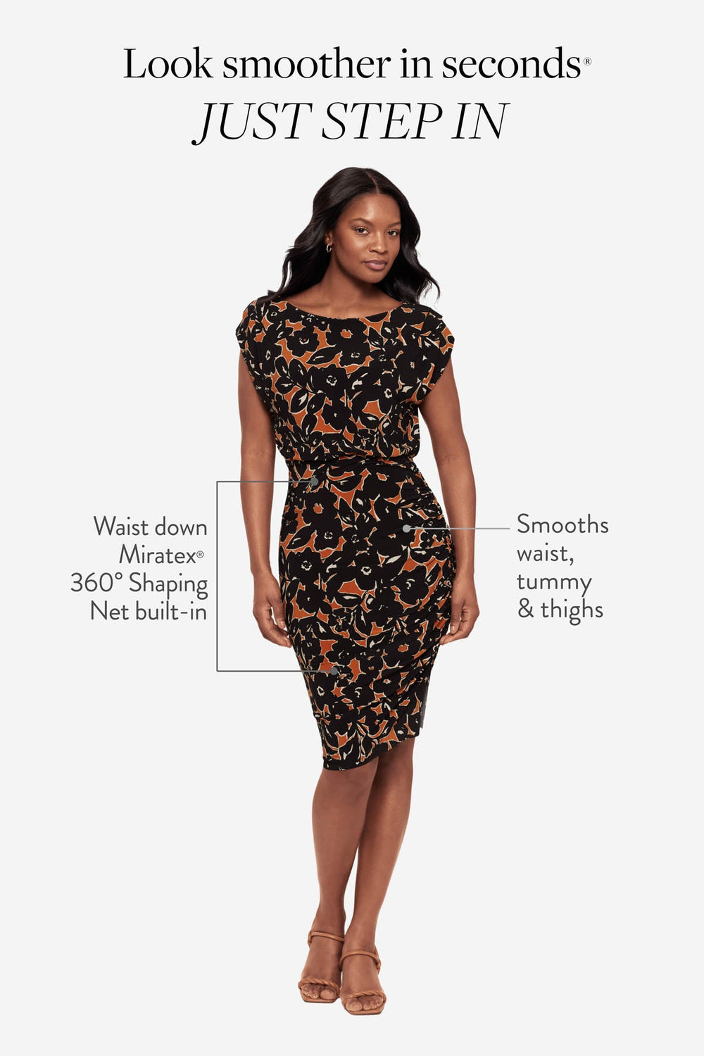 Body by Bali Shaping Dress in Papeete Black/Multi | Miraclesuit
