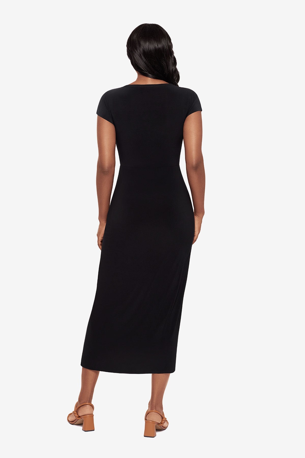 Body by Loki Wrap Front Shaping Dress in Black Black | Miraclesuit