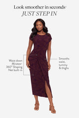 Body by Loki Wrap Front Shaping Dress in Anthurium Multi | Miraclesuit