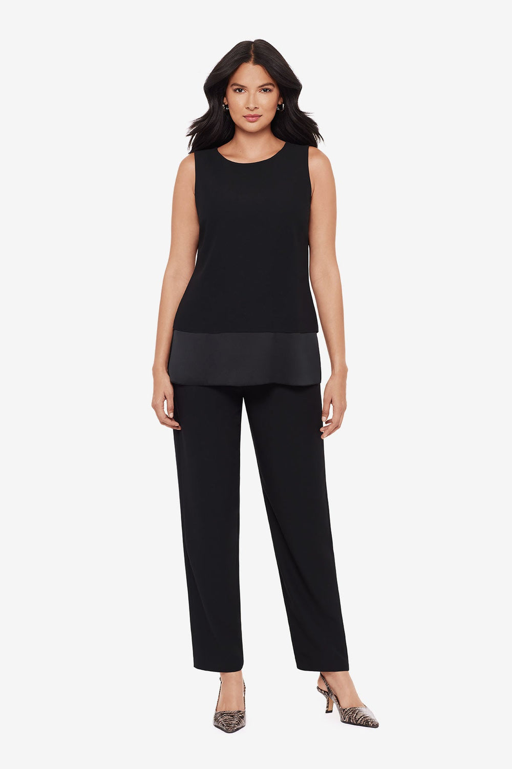 Crepe Layered Tunic in Black Black | Miraclesuit