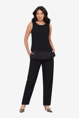Crepe Layered Tunic in Black Black | Miraclesuit