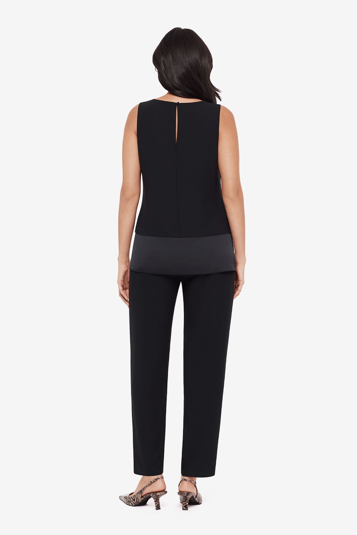 Crepe Layered Tunic in Black Black | Miraclesuit