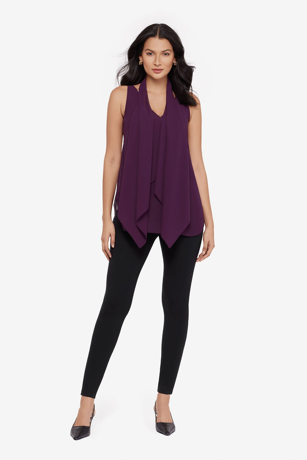 Soft Georgette Layered Tunic in Plum Plum | Miraclesuit