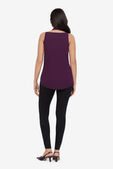 Soft Georgette Layered Tunic in Plum Plum | Miraclesuit