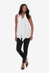 Soft Georgette Layered Tunic in Ivory Ivory | Miraclesuit