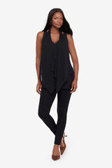 Soft Georgette Layered Tunic in Black Black | Miraclesuit