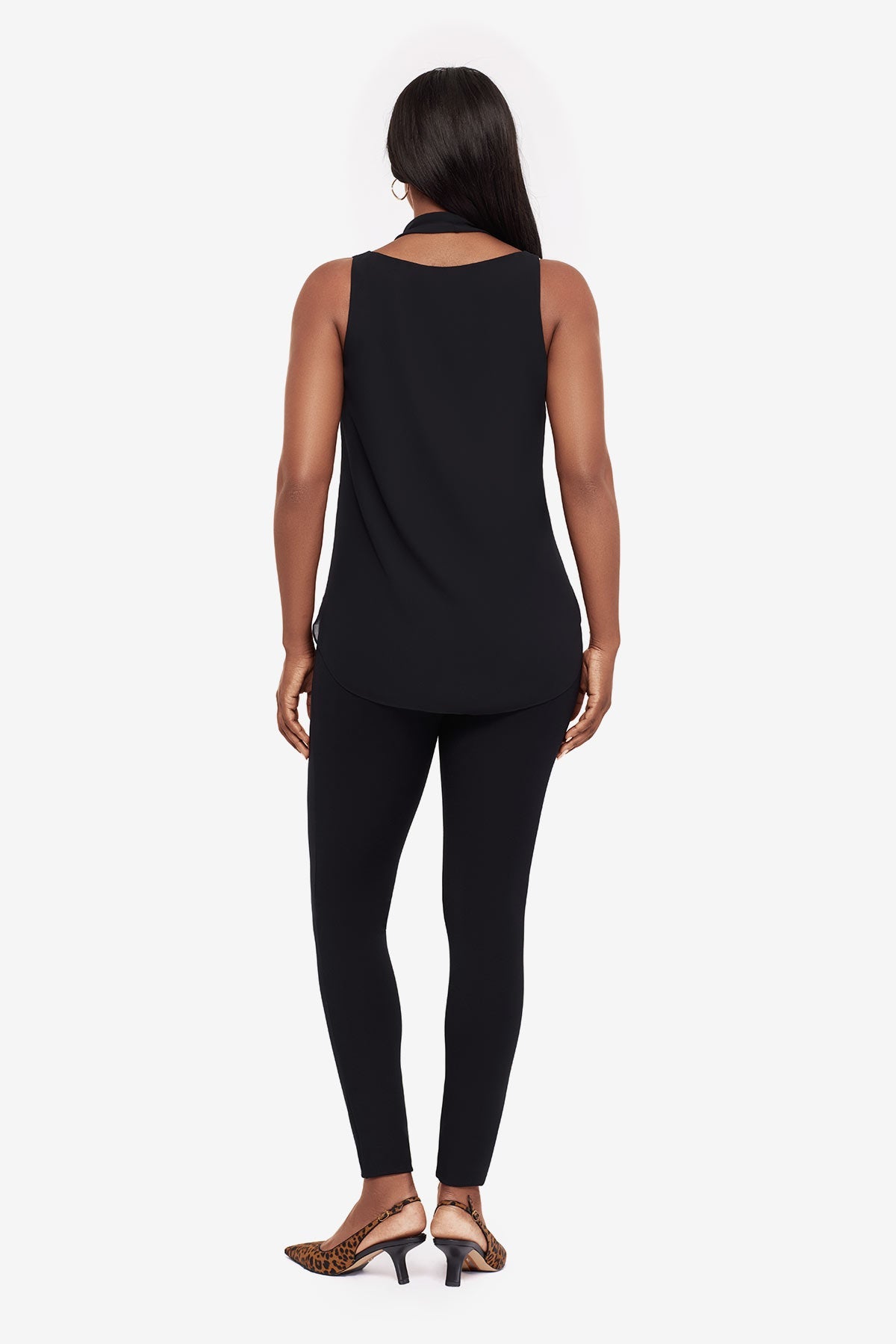 Soft Georgette Layered Tunic in Black Black | Miraclesuit