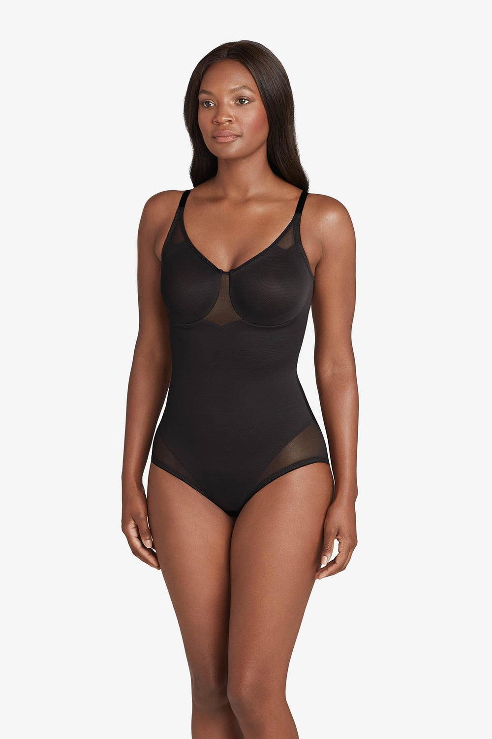 Extra Firm Sexy Sheer Shaping Bodybriefer Black | Miraclesuit