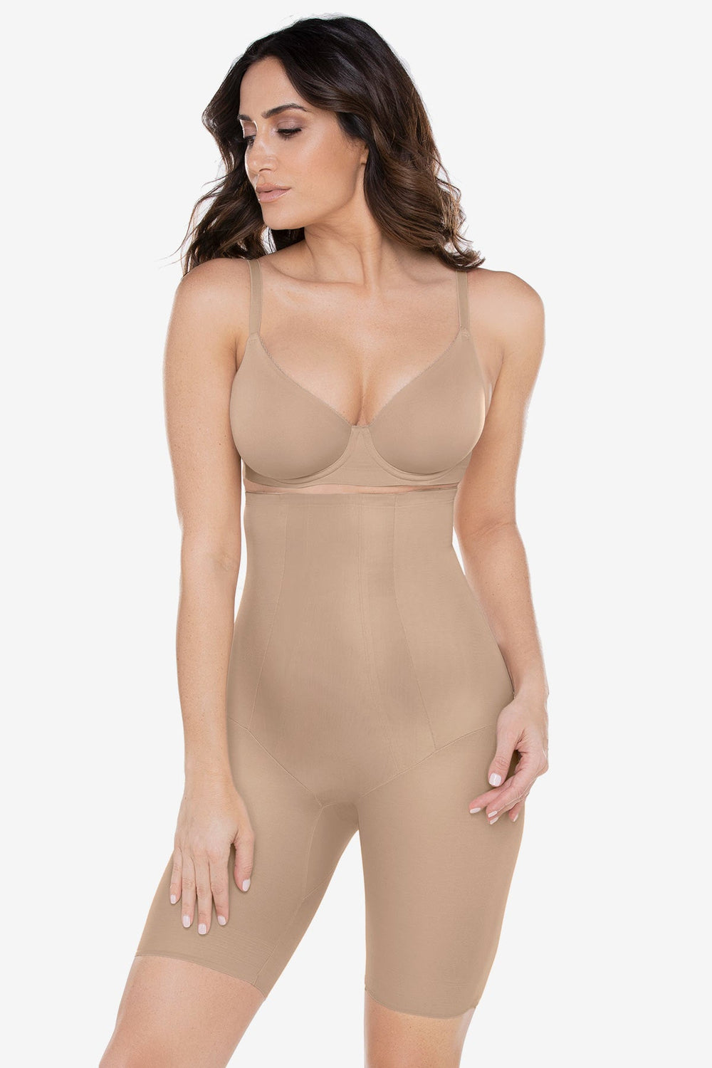 Hi Waist Long Leg Shaper Black | Miraclesuit