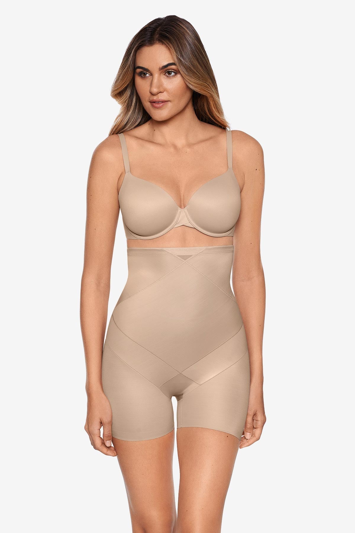 High Waist Boyshort Warm Beige/Nude | Miraclesuit